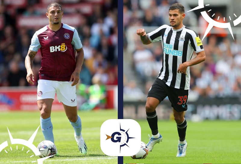 Aston Villa x Newcastle: Diego Carlos x Bruno Guimarães