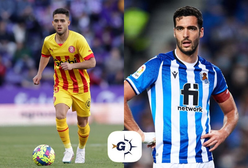 Girona x Real Sociedad: Yan Couto x Merino